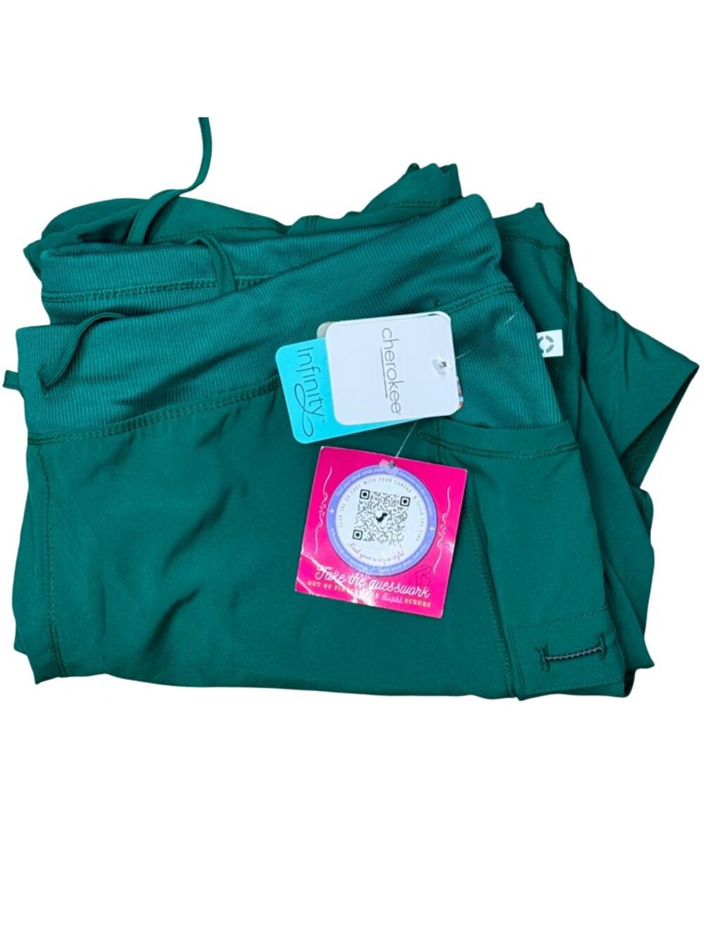 Cherokee Infinity Petite Womens Scrub Pants 2XL Teal Green NEW with Tags Plus